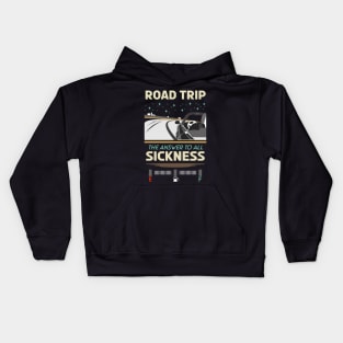 Retro Road trip the answer to all sickness 05 Kids Hoodie